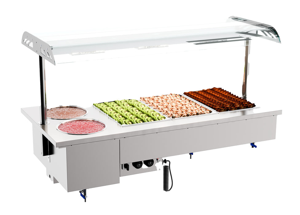 CombiSteel Einbau Bain-Marie Mit Schalen 3/1