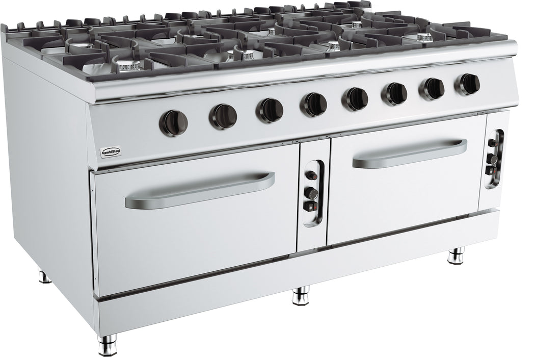 CombiSteel BASE 900 Gasherd 8 Brenner Mit Gasbackofen
