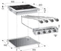 CombiSteel Glaskeramikherd 4 Zonen
