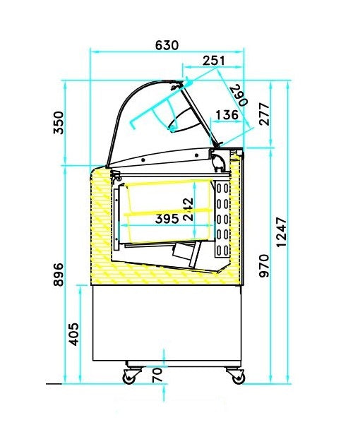 CombiSteel Speiseisvitrine Fiji 7