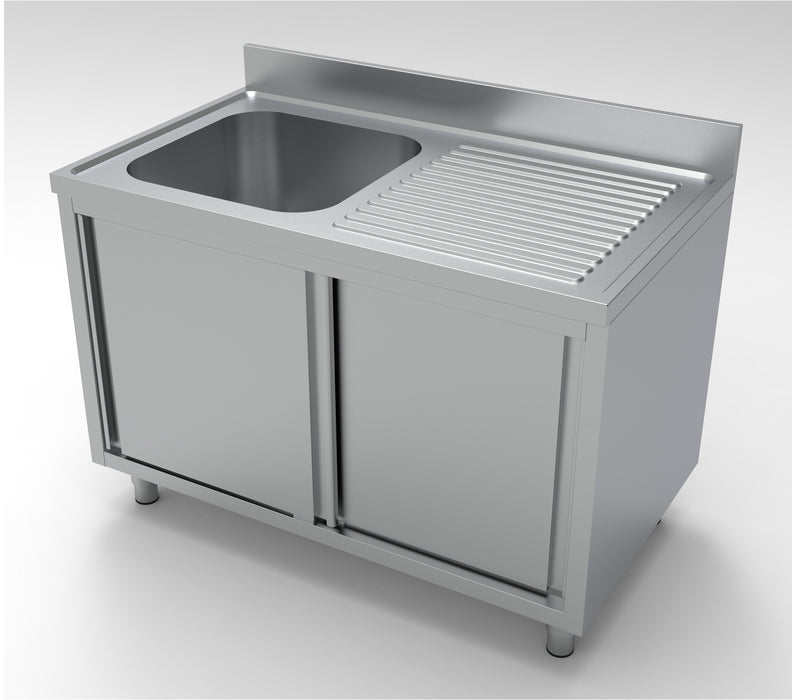 CombiSteel 700 Spültisch Schiebetüren 1 Links 1200