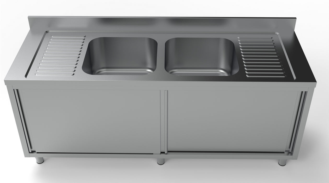 CombiSteel 700 Spültisch Schiebetüren 2 Mitte 2000