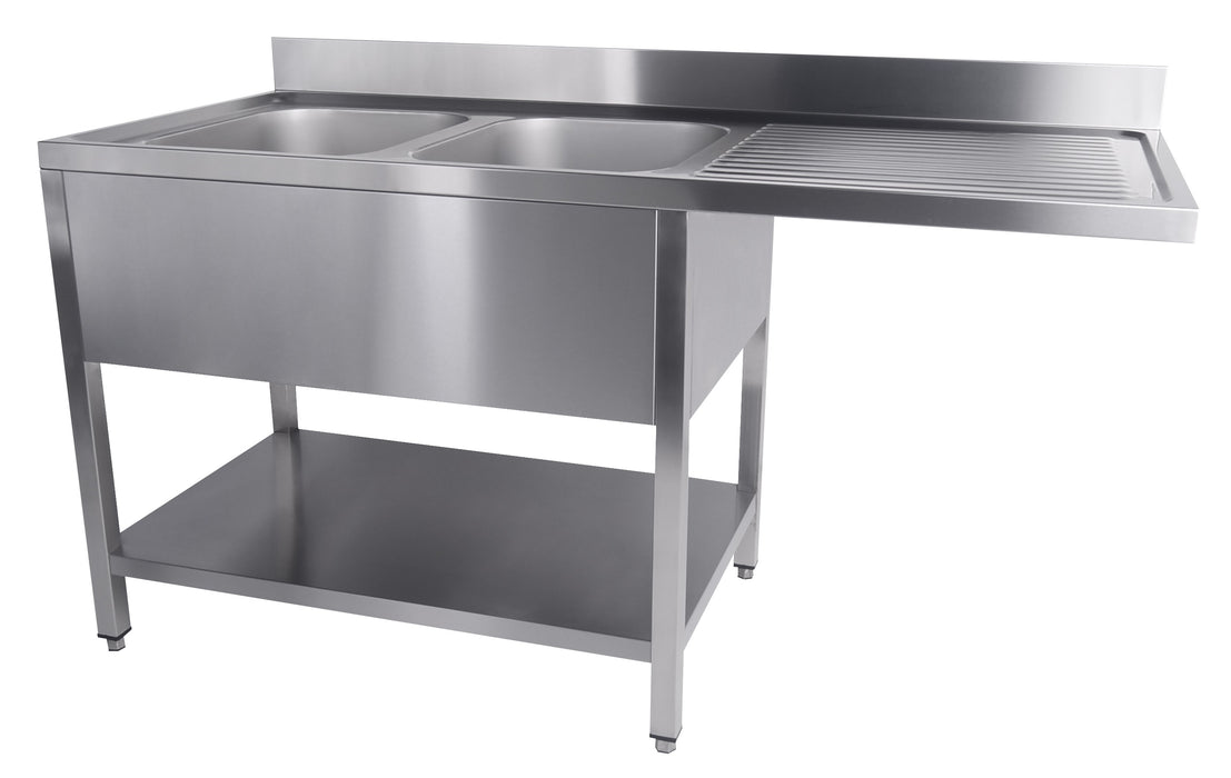 CombiSteel 700 Spültisch Grundboden Spülmaschine Demontabel 2 Links 1600