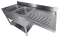 CombiSteel 700 Spültisch Grundboden Spülmaschine Demontabel 2 Links 1600