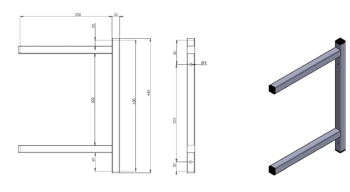 CombiSteel Feste Konsole Doppelt 300