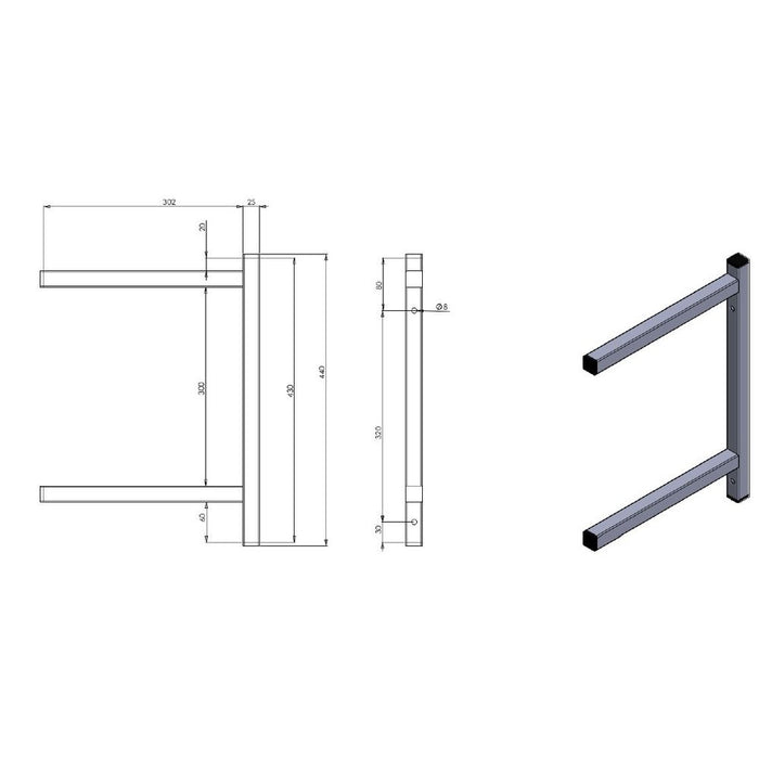 CombiSteel Feste Konsole Doppelt 300