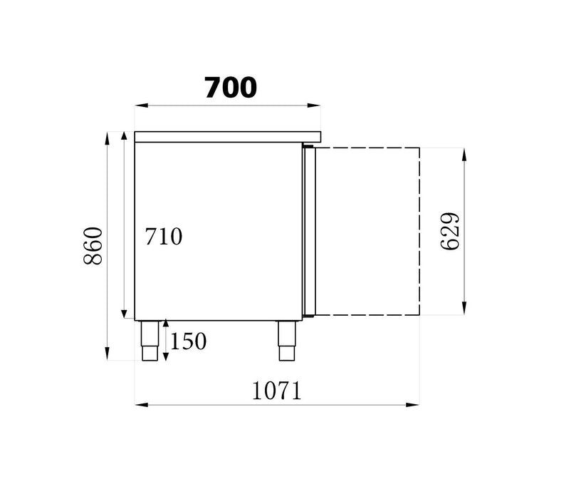 CombiSteel Tiefkühltisch 3 Türen