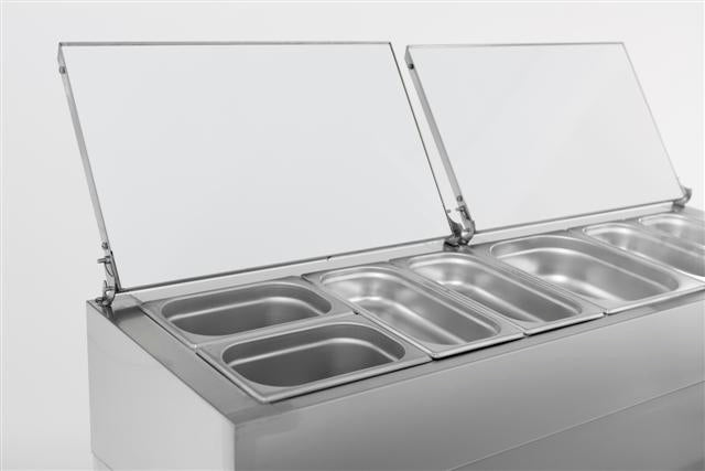 CombiSteel Saladette 2 Türen 6 × 1/3Gn Behälter