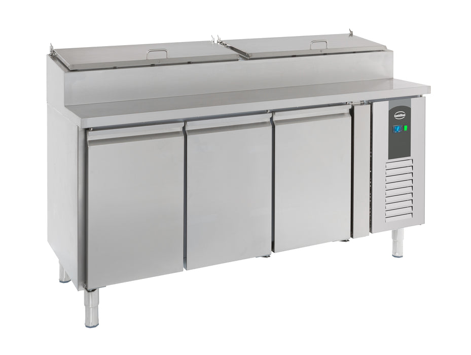 CombiSteel Saladette 3 Türen 8 × 1/3Gn Behälter