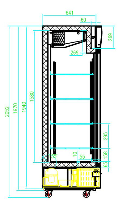 CombiSteel Tiefkühlschrank 1 Glastür | 7450.0135