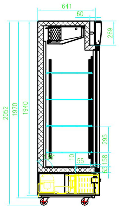 CombiSteel Tiefkühlschrank 2 Glastüren | 7450.0145