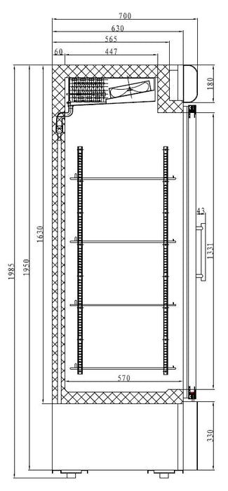 CombiSteel Tiefkühlschrank 2 Glastüren | 7450.0157