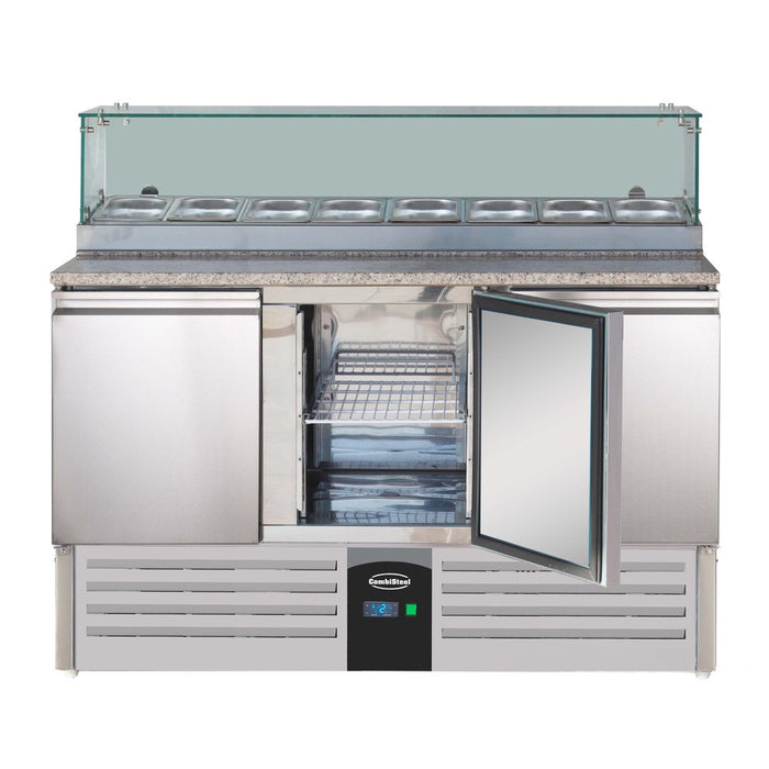 CombiSteel Pizzatisch Mit Glas 3 Türen
