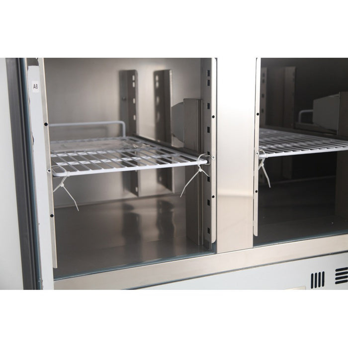 CombiSteel Pizzatisch Mit Glas 3 Türen