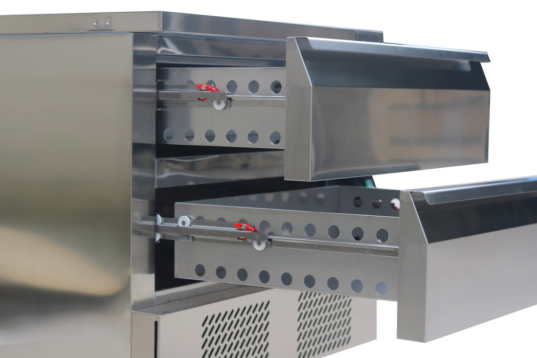 CombiSteel Kühl-/Tiefkühltisch Umschaltbar 2 Schubladen 6X 1/1Gn