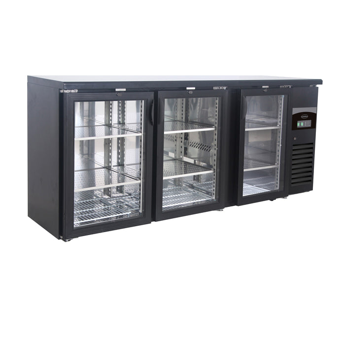 CombiSteel Barkühler Schwarz 3 Glastüren | 7450.0340