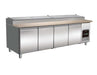CombiSteel Saladette 4 Türen Mit Granit-Arbeitsplatte Und 12 × 1/3Gn Behälter