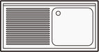 CombiSteel 700 Spültisch Grundboden Demontabel 1 Rechts 1200