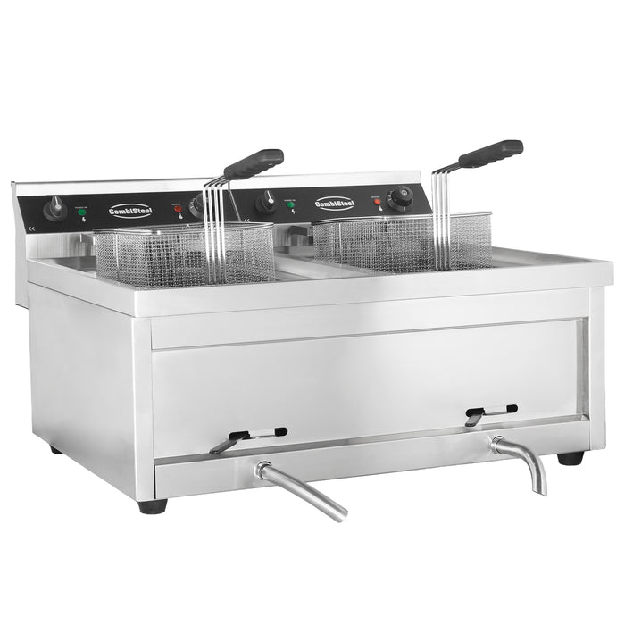 CombiSteel Elektro Tischfriteuse 2 × 12L 2 × 6Kw
