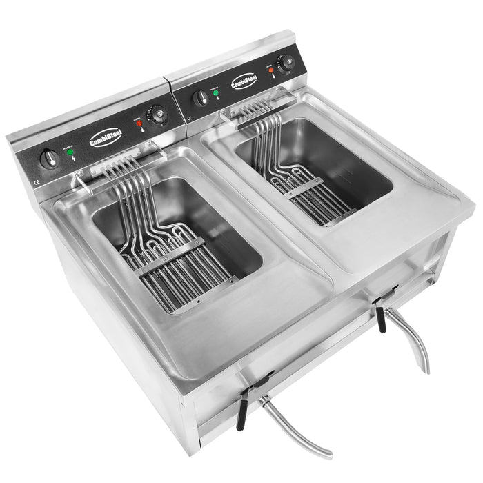 CombiSteel Elektro Tischfriteuse 2 × 12L 2 × 9Kw