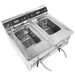 CombiSteel Elektro Tischfriteuse 2 × 12L 2 × 9Kw