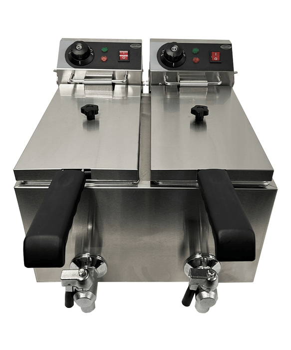 CombiSteel Elektro Tischfriteuse 2 × 4 L