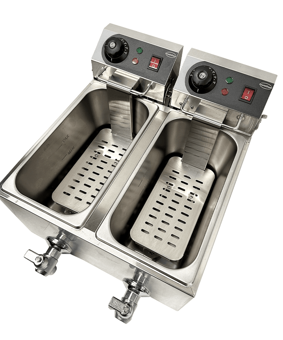 CombiSteel Elektro Tischfriteuse 2 × 4 L