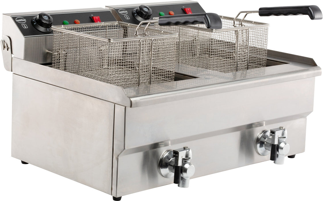 CombiSteel Elektro Tischfriteuse 2 × 8 L