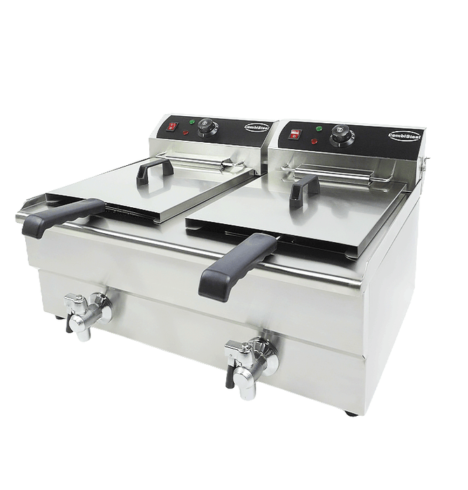 CombiSteel Elektro Tischfriteuse 2 × 10 L