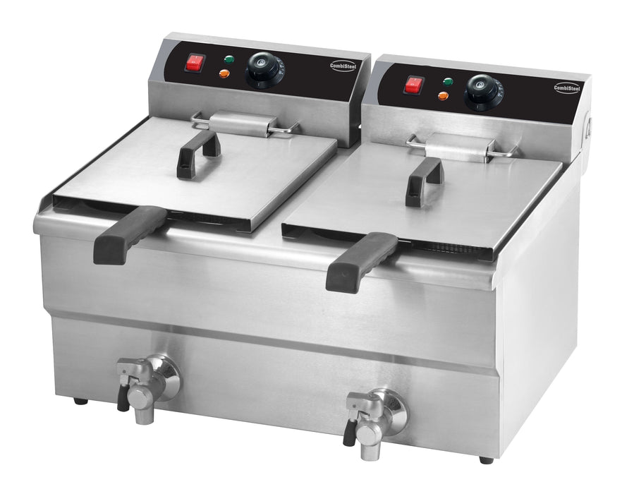 CombiSteel Elektro Tischfriteuse 2 × 10 L