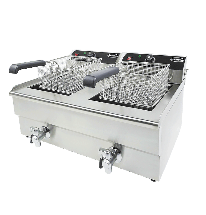 CombiSteel Elektro Tischfriteuse 2 × 10 L