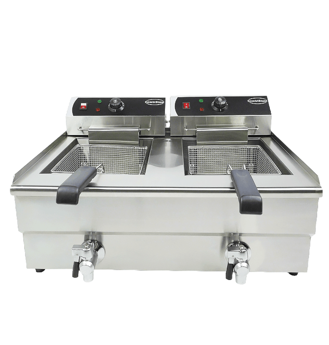 CombiSteel Elektro Tischfriteuse 2 × 10 L