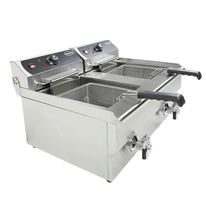 CombiSteel Elektro Tischfriteuse 2 × 10 L