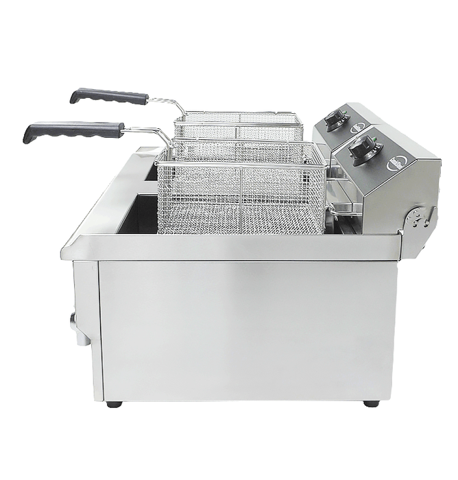 CombiSteel Elektro Tischfriteuse 2 × 10 L