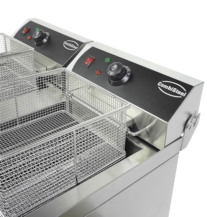 CombiSteel Elektro Tischfriteuse 2 × 10 L