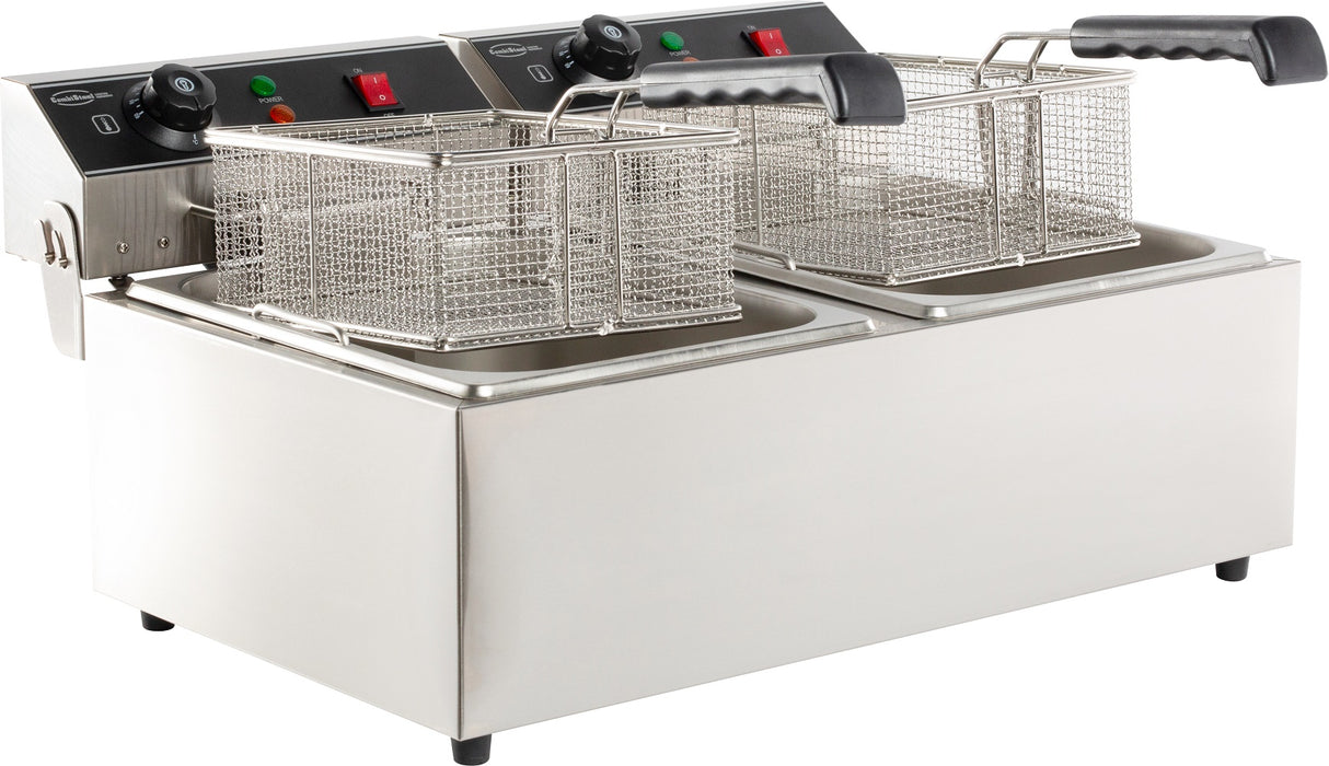 CombiSteel Elektro Tischfriteuse 2 × 6 L