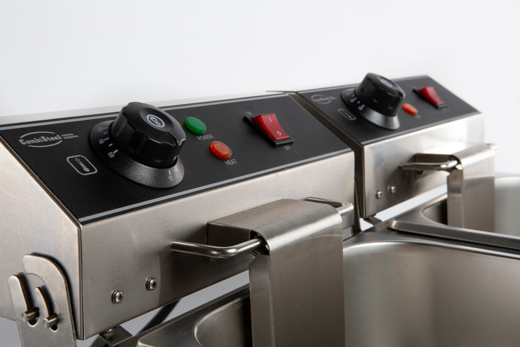 CombiSteel Elektro Tischfriteuse 2 × 6 L