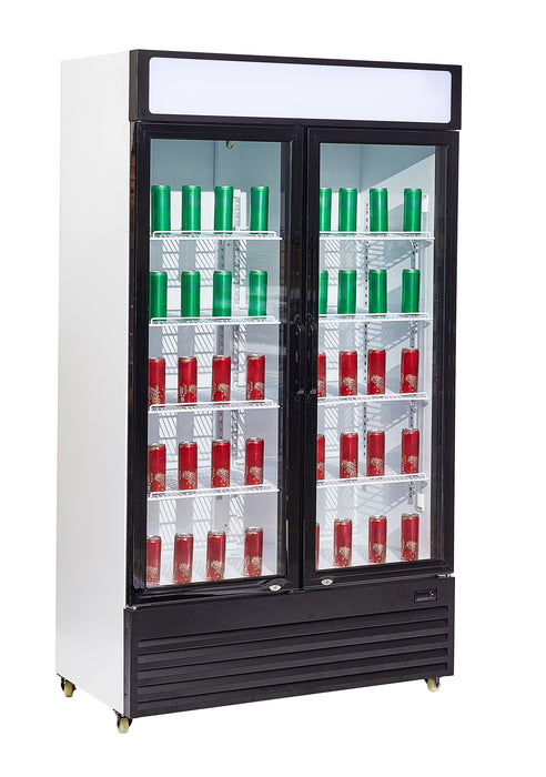 CombiSteel Kühlschrank 2 Glastüren Bez-750 Gd