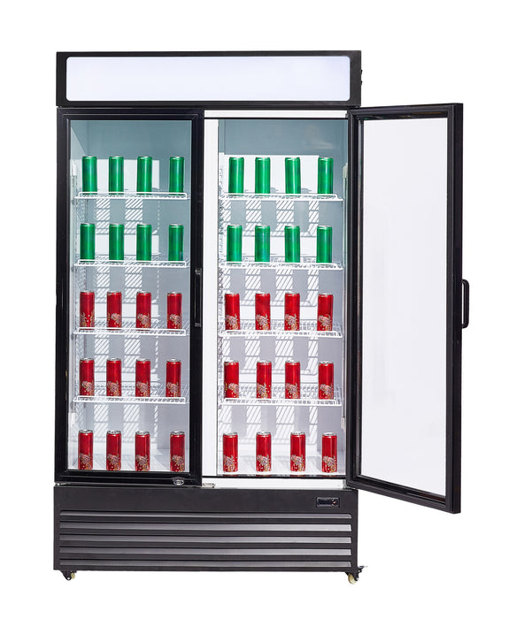 CombiSteel Kühlschrank 2 Glastüren Bez-750 Gd