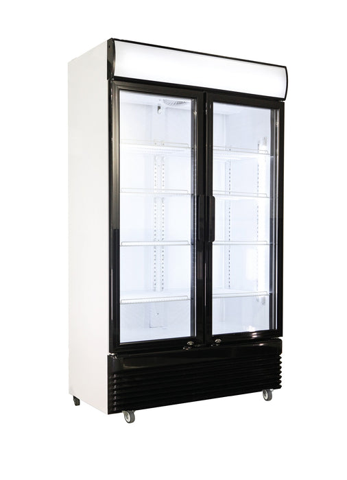 CombiSteel Kühlschrank 2 Glastüren Bez-780 Gd