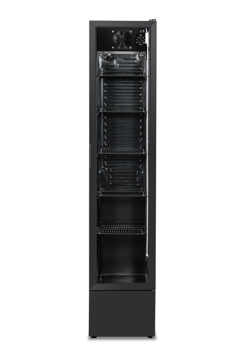 CombiSteel Kühlschrank Glastür Schmall Schwarz Nap-150