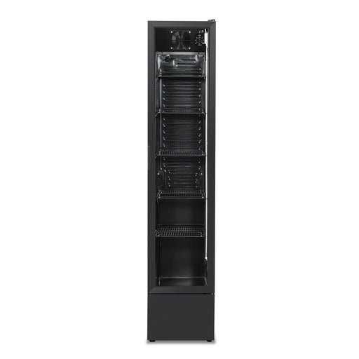 CombiSteel Kühlschrank Glastür Schmall Schwarz Nap-150