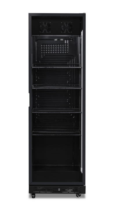 CombiSteel Kühlschrank 1 Glastür Schwarz Nap-360