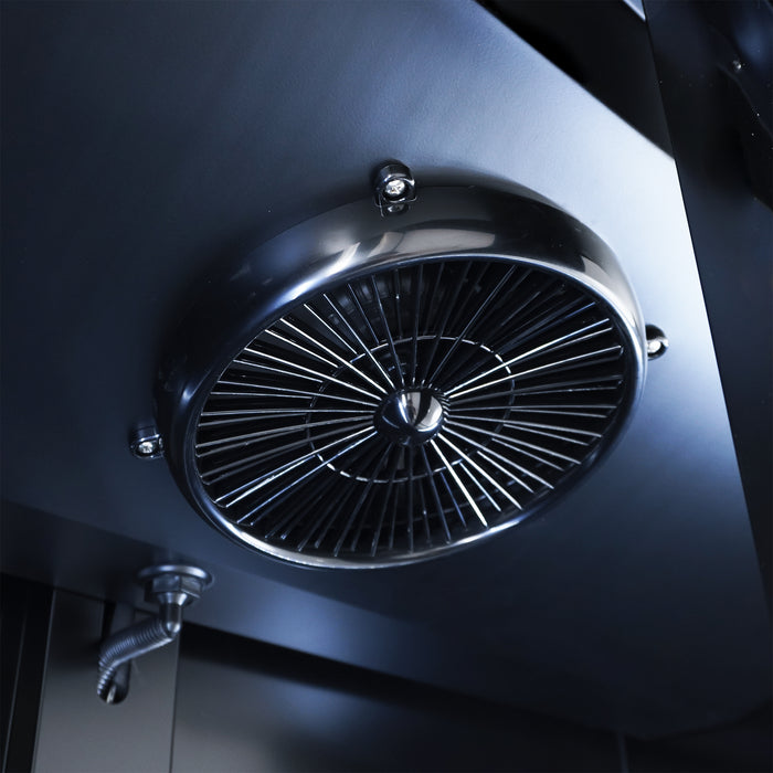 CombiSteel Kühlschrank 2 Glastüren Schwarz Nap-850