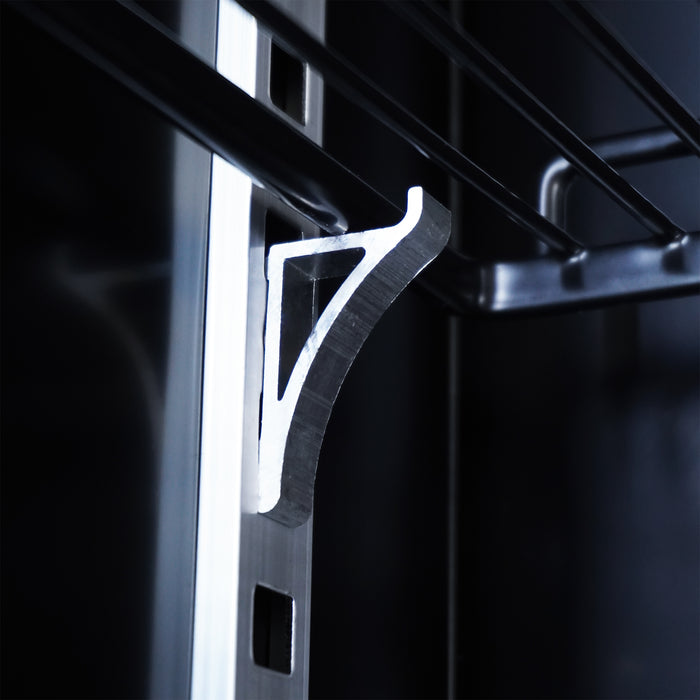 CombiSteel Kühlschrank 2 Glastüren Schwarz Nap-850
