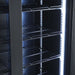 CombiSteel Kühlschrank 2 Glastüren Schwarz Nap-850