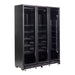CombiSteel Kühlschrank 3 Glastüren Schwarz Nap-1200 Ht - Mit Türheizung