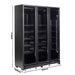 CombiSteel Kühlschrank 3 Glastüren Schwarz Nap-1200 Ht - Mit Türheizung