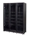 CombiSteel Kühlschrank 3 Glastüren Schwarz Nap-1200