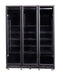 CombiSteel Kühlschrank 3 Glastüren Schwarz Nap-1200